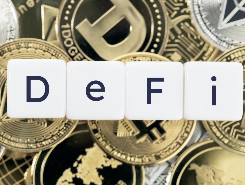 DEFI or Decentralized Finance concept