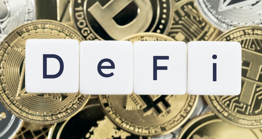 DEFI or Decentralized Finance concept